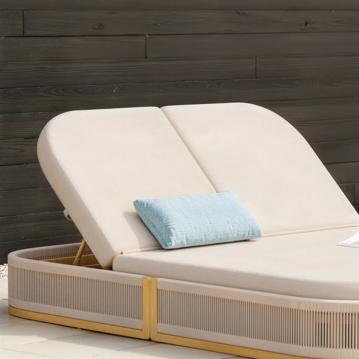Costra Outdoor Aluminum & Rope Weave Reclining Chaise Lounge — image 21