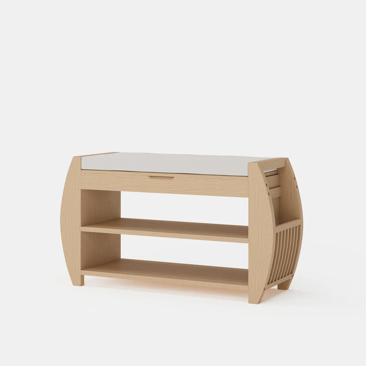 Shoe Storage Entryway Bench Wooden Shoe Rack in Brown (32.3'') — image 17