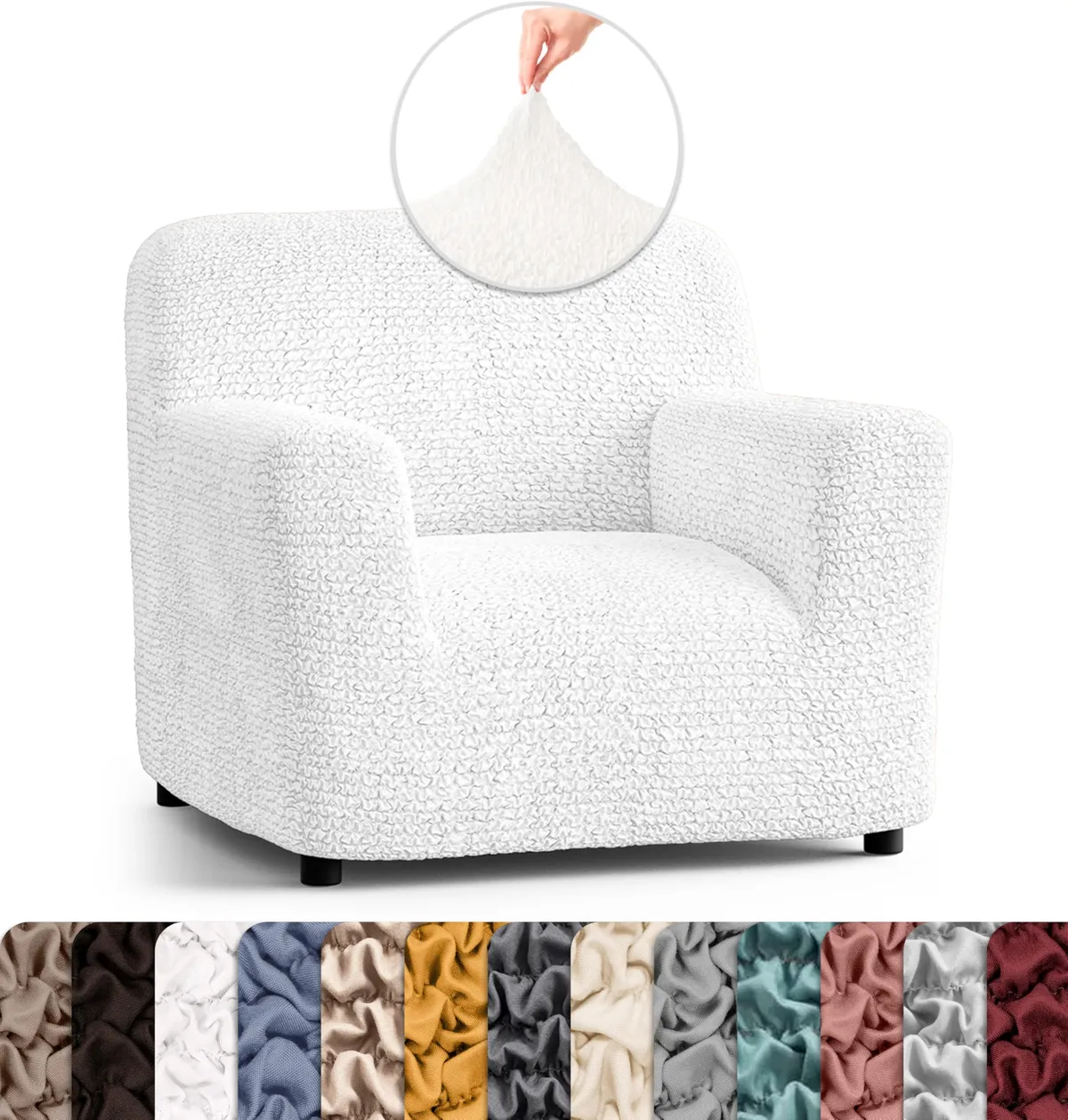Armchair Slipcovers - 1-Piece Furniture Protector - Form Fit, Machine Washable -MicrofibraCollection — image 17