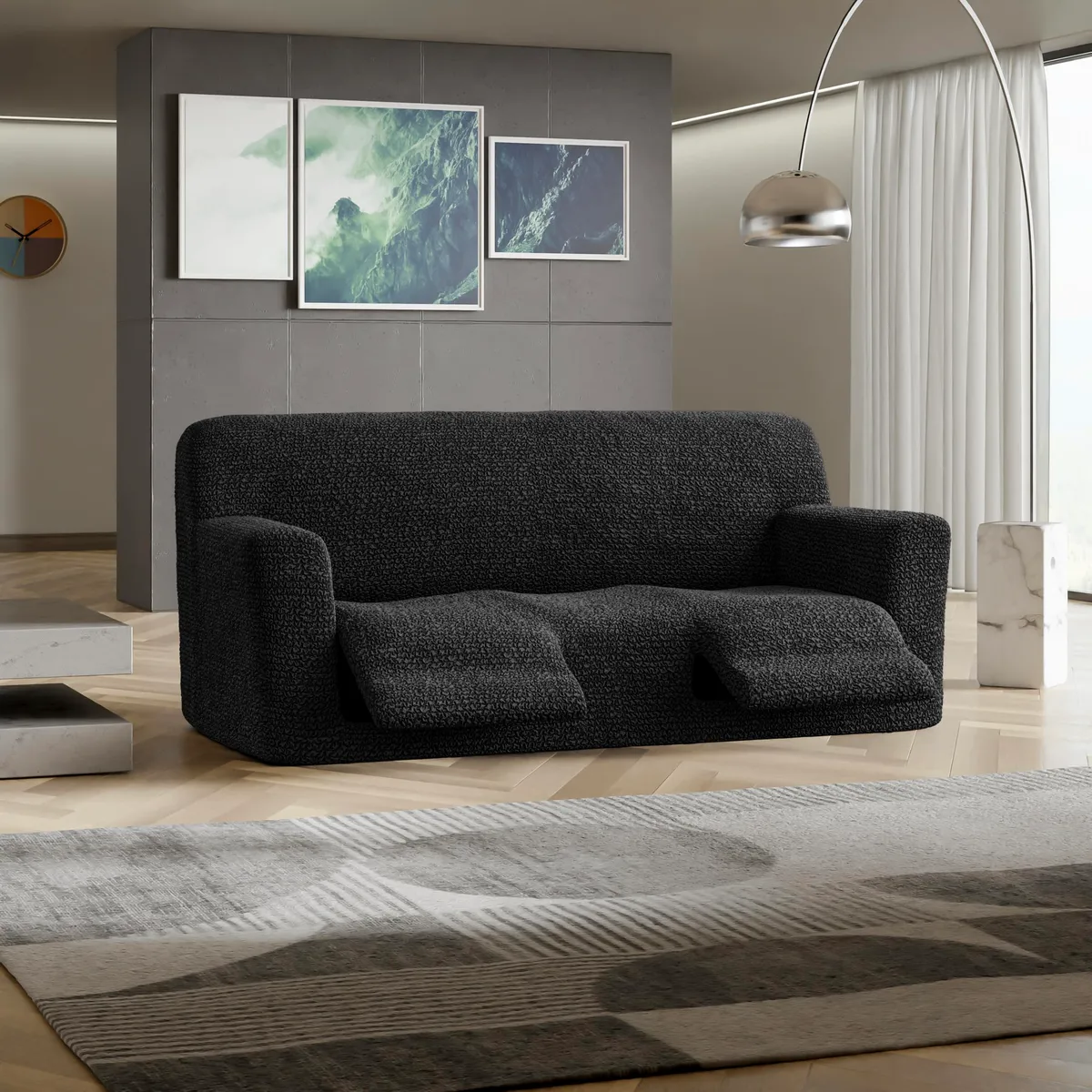 Recliner Sofa Slipcover - 1-Piece Furniture Protector - Form Fit, Machine Washable -MicrofibraCollection — image 3