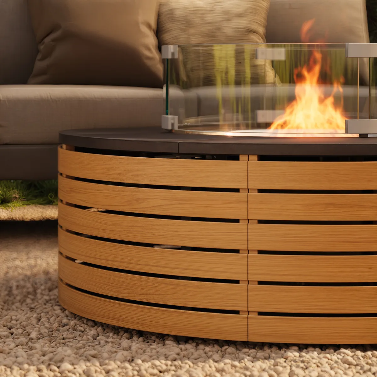 Tevara 39" Round Smokeless Propane Patio Fire Pit Table All Weather — image 8