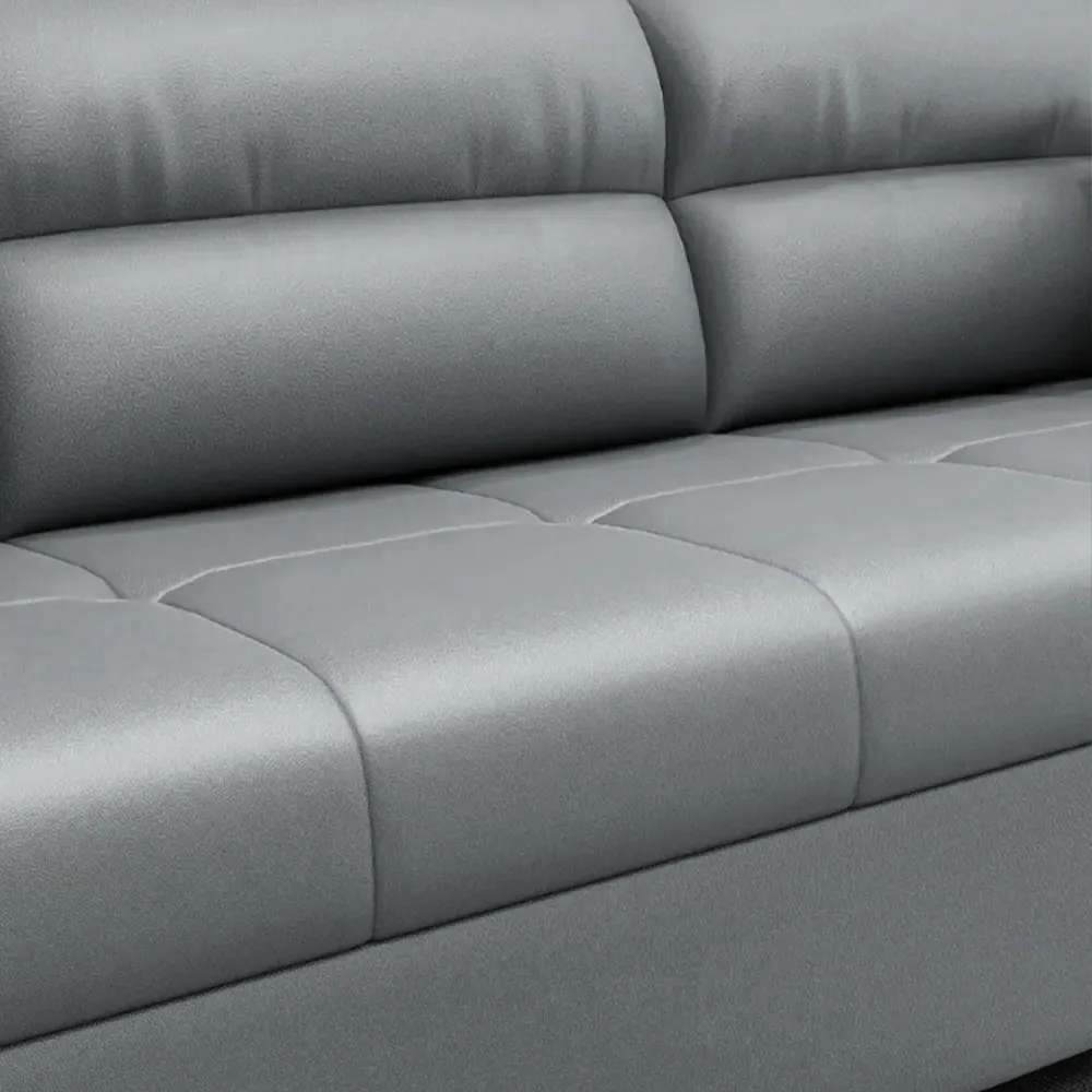 Leather Queen Size Sleeper Sofa with Trundle Pull Out Sofa Bed — image 14