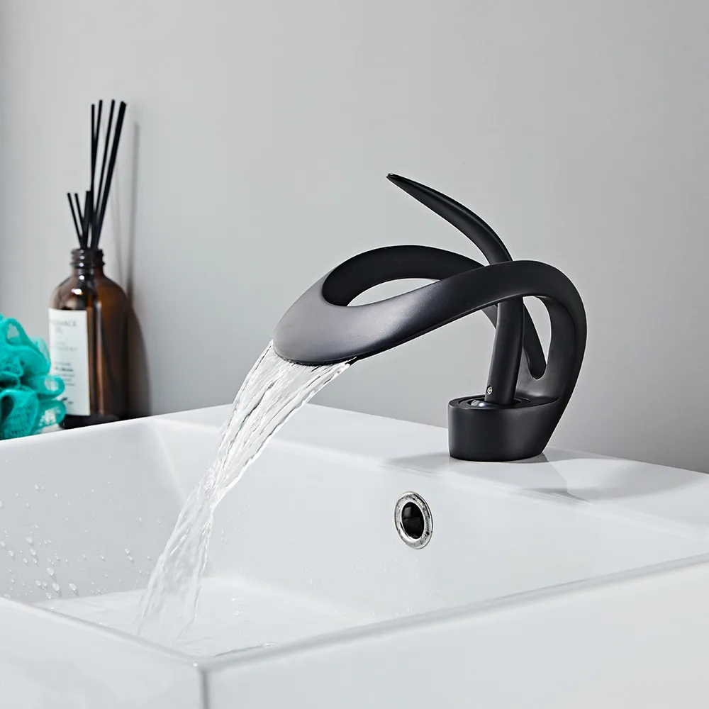Waterfall Bathroom Sink Faucet