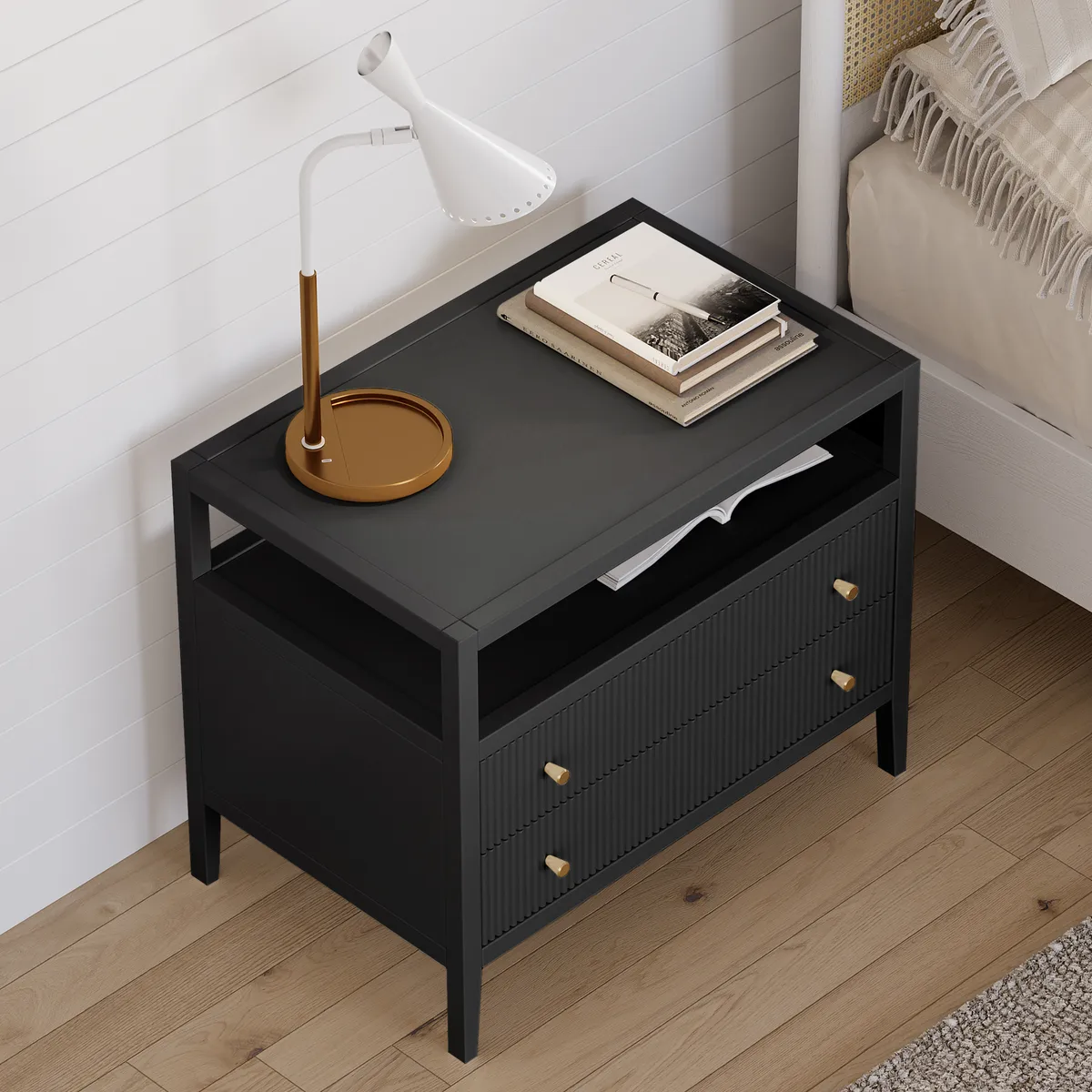 30" Wide Long Modern Smart Nightstand — image 12