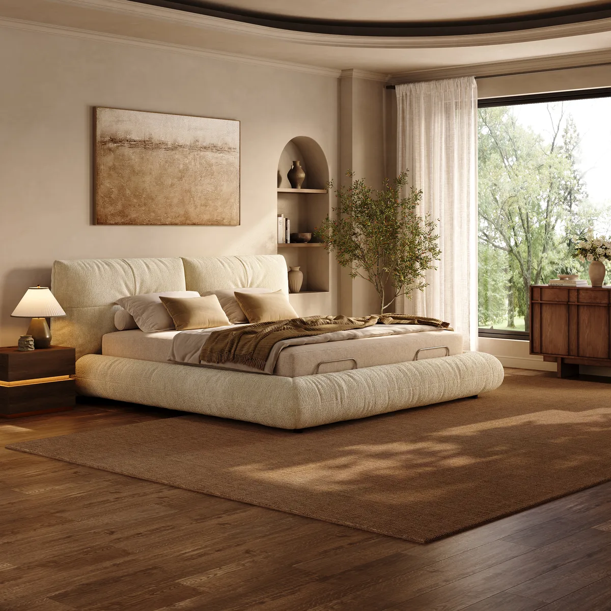 Florvia Performance Chenille Smart Bed Set with Adjustable Base, Massage & Zero Gravity — image 4