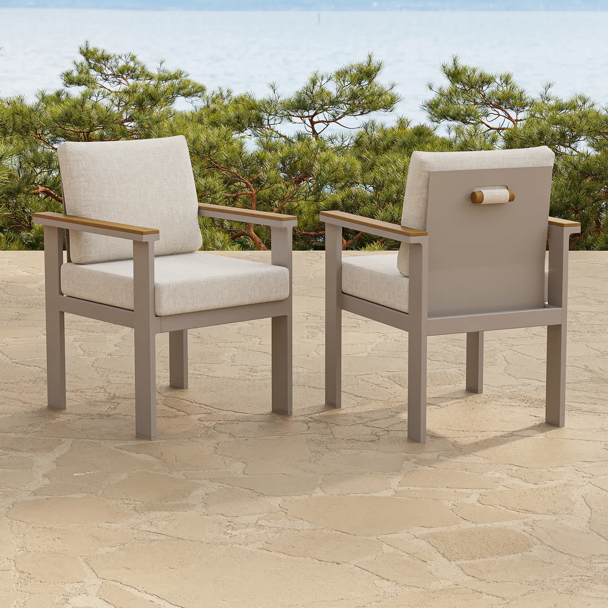 Tevara Outdoor Teak & Aluminum Dining Chairs — image 21