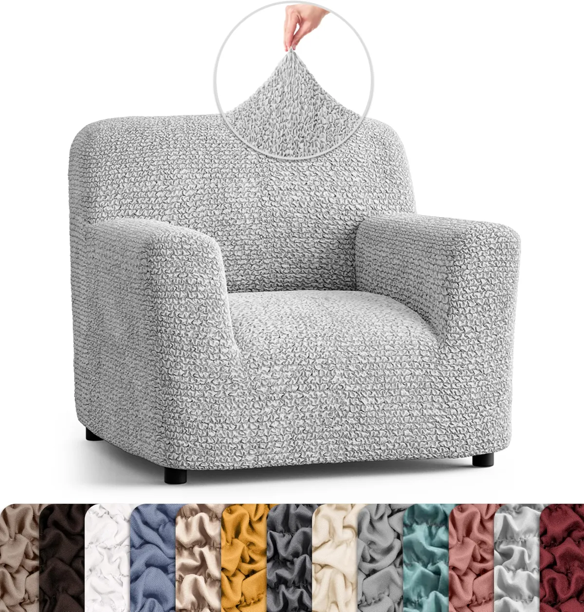 Armchair Slipcovers - 1-Piece Furniture Protector - Form Fit, Machine Washable -MicrofibraCollection — image 6