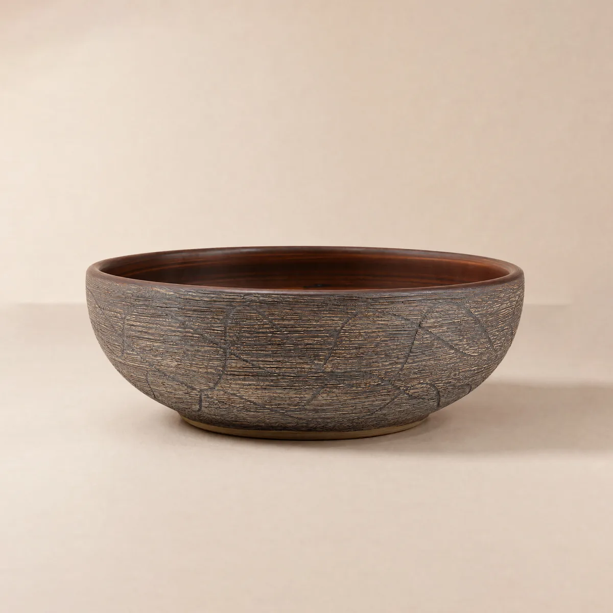 15.7" Ceramic Round Bathroom Vessel Sink Retro Washbasin — image 7