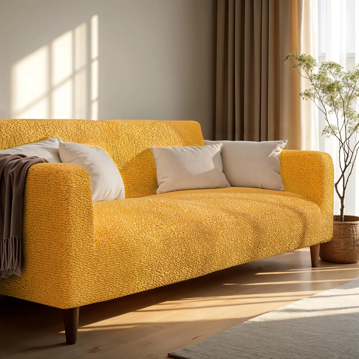 Loveseat Slipcovers - 1-Piece Furniture Protector - Form Fit, Machine Washable -MicrofibraCollection — image 16
