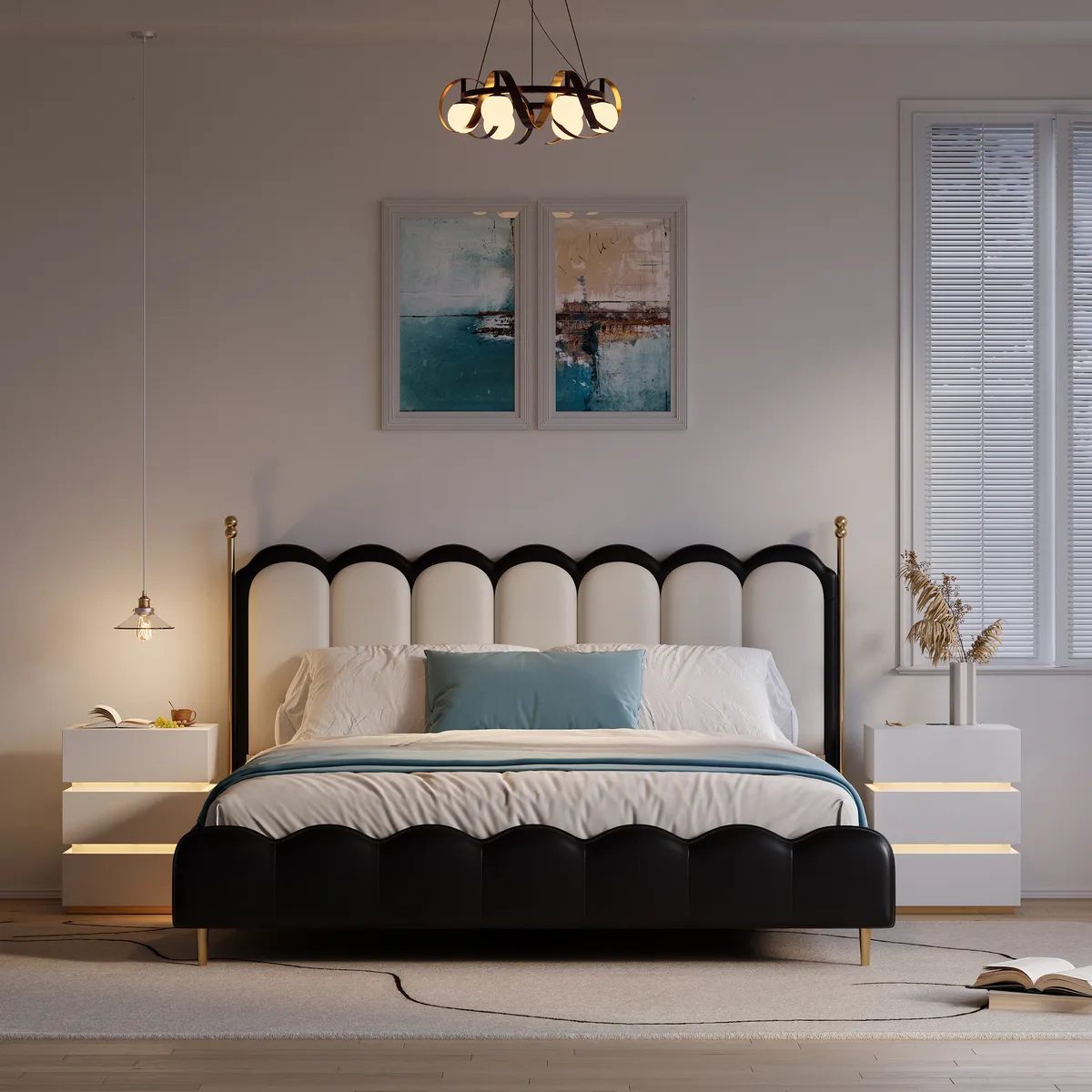 Smart 3-Drawer Nightstand with Charging Station Bedside Table with Light — image 16