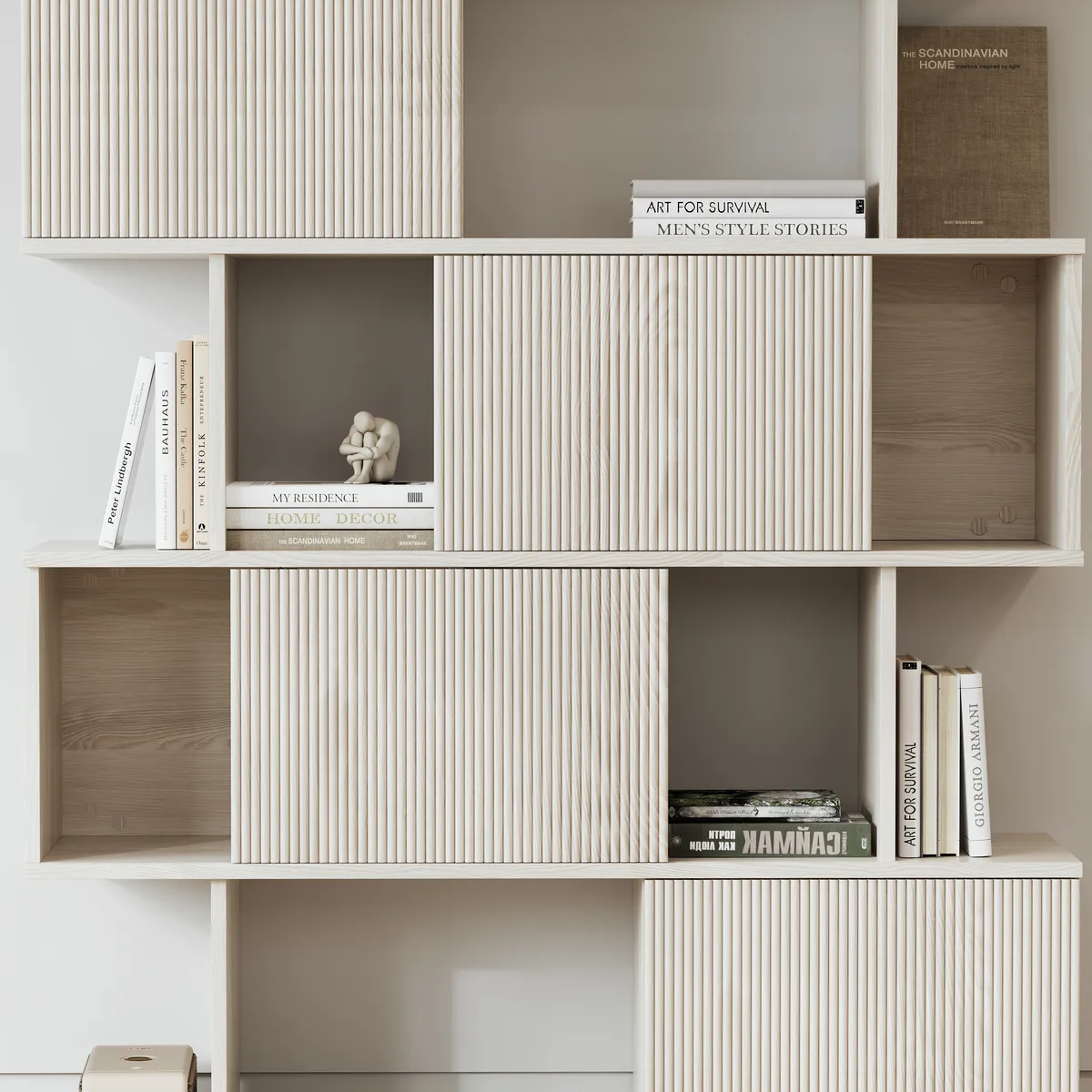 5-Shelf Walnut Bookshelf Etagere Tall Bookcase for Home & Office (72.8" High) — image 15