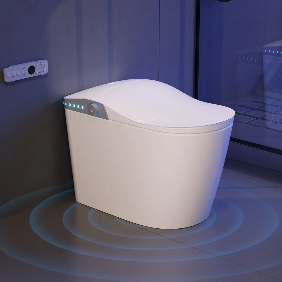 Smart Bidet Toilet with Auto Flush, Heated Seat, Built-in aromatherapy & UV Sterilization