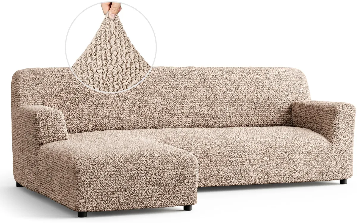Chaise L-Shape Sofa Slipcover - 1-Piece Furniture Protector - Form Fit, Machine Washable -MicrofibraCollection