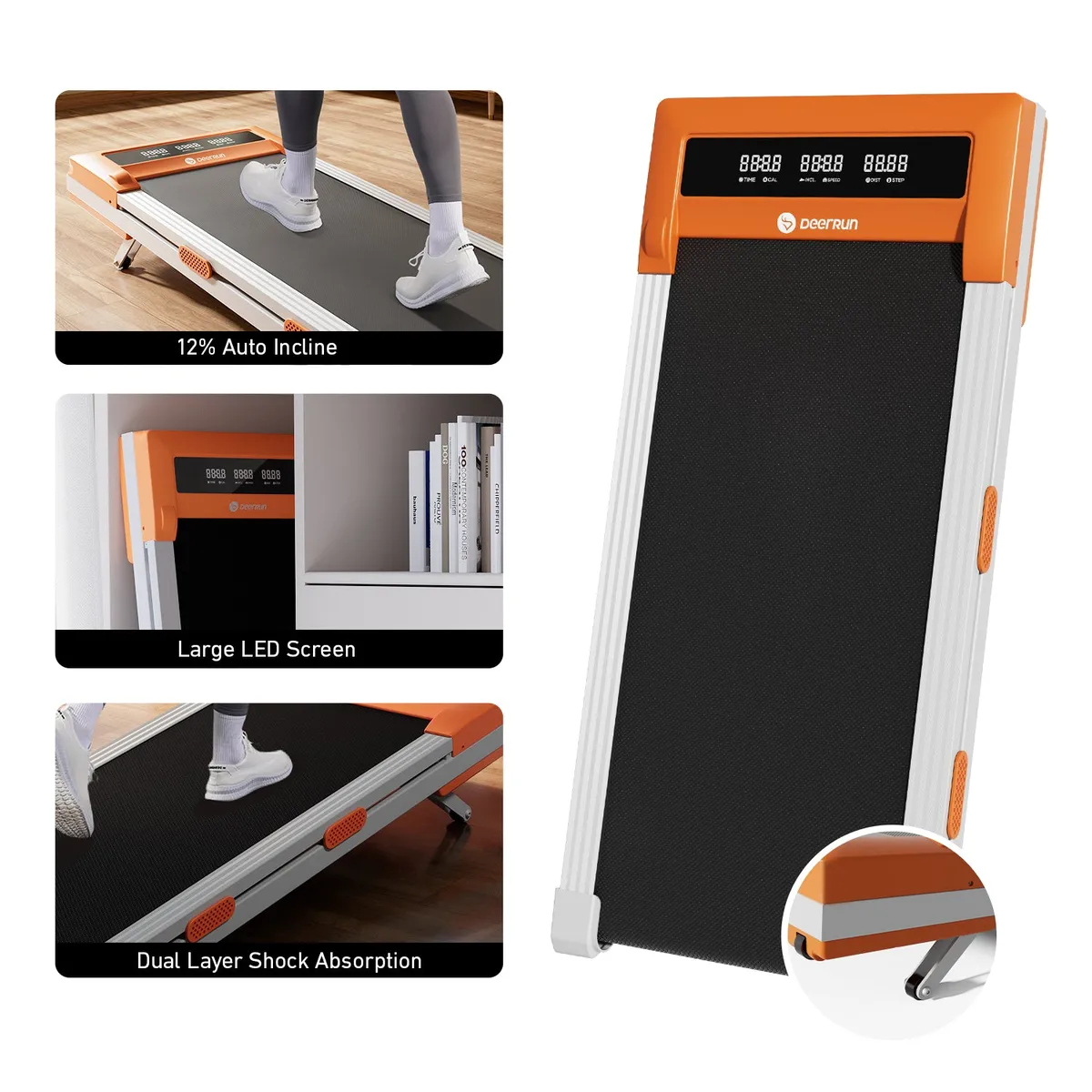 Z10 Smart Walking Pad Treadmill with remote control 12% Auto Incline - Luxe — image 9