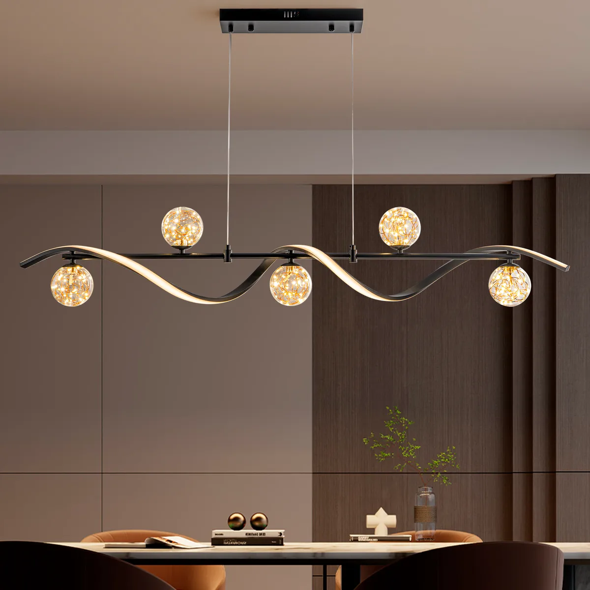 Set Of Two 4-Light LED Linear Dimmable Kitchen Island Lighting — image 29