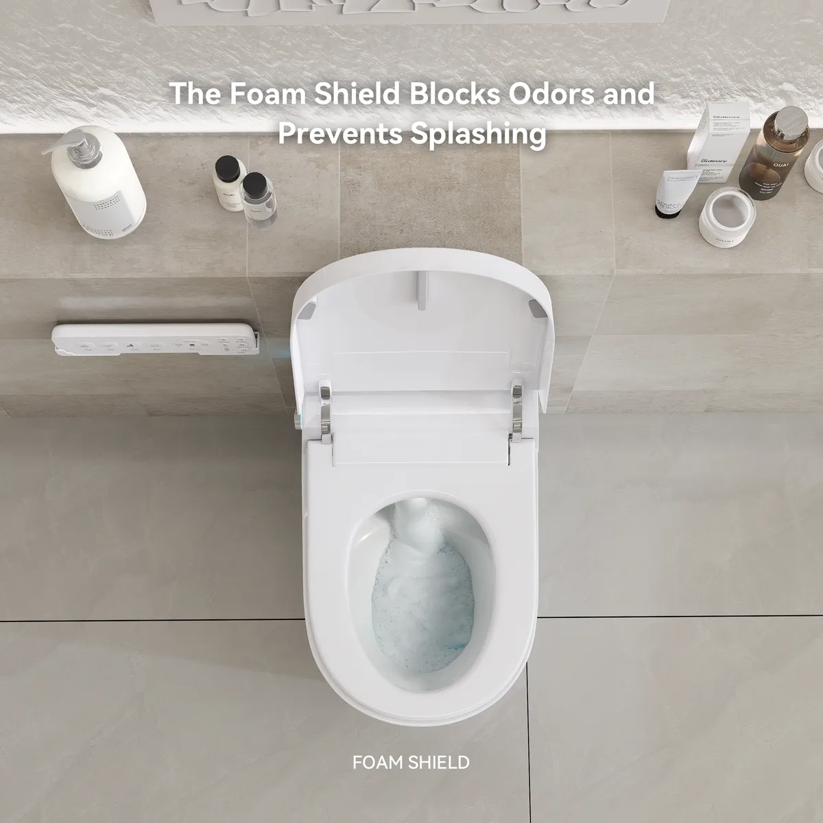 Compact Smart Bidet Toilet with Auto Open/Close Lid Built-in Tank Automatic Flushing and UV Sterilization — image 7