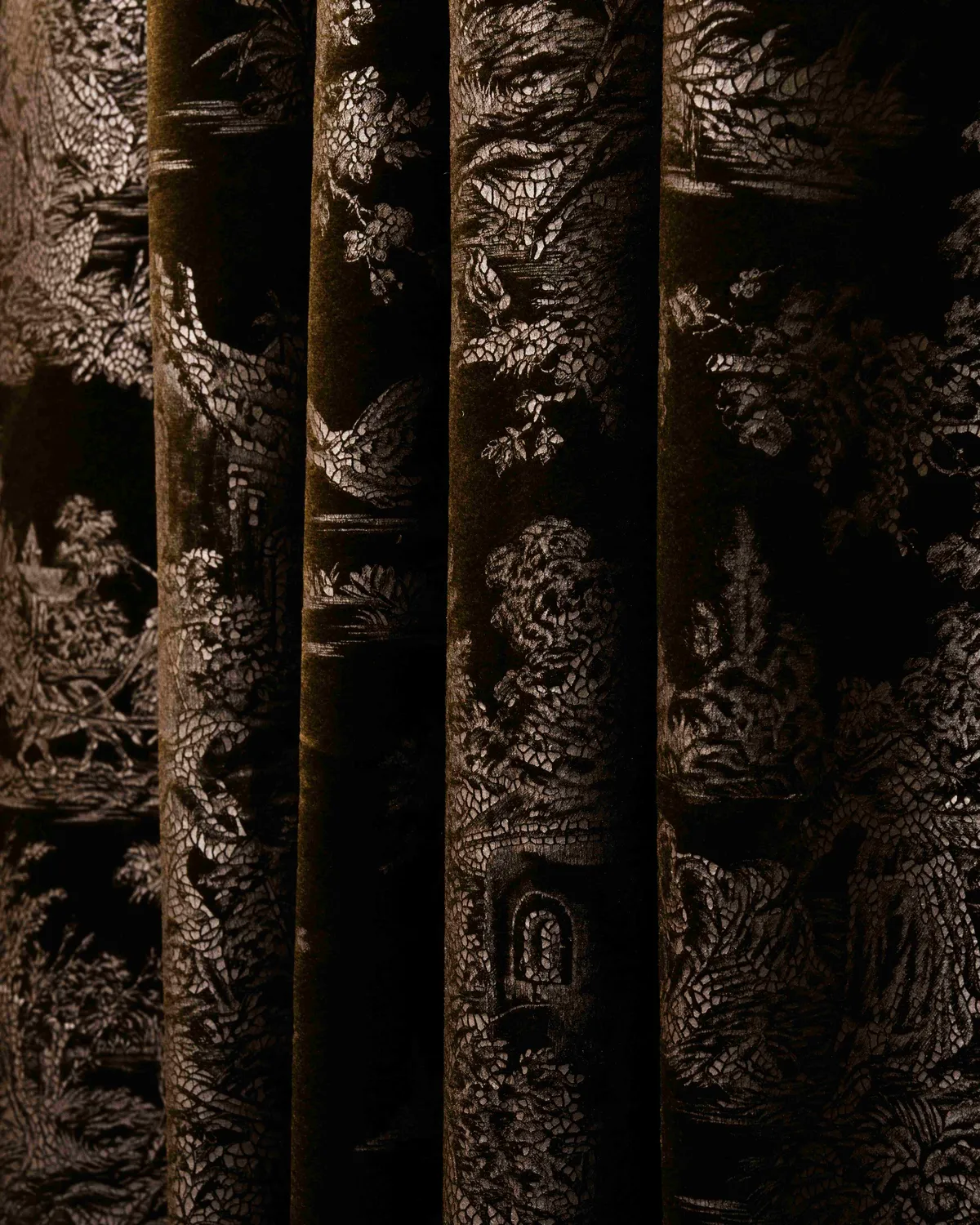 Zen Foil Printed Velvet Patterned Custom Curtain | Designed in Italy — image 5