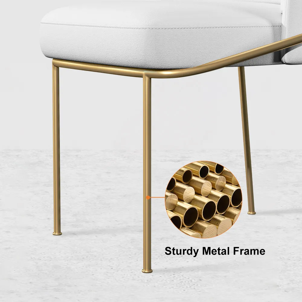 Modern Dining Chair Cotton & Linen with Upholstered Side Kitchen Chairs — image 6