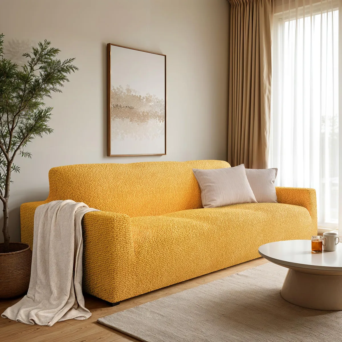 Sofa Slipcovers - 1-Piece Furniture Protector - Form Fit, Machine Washable -MicrofibraCollection — image 20