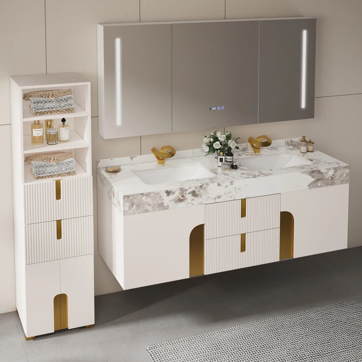 Artis 36" Single Bathroom Vanity & 59" Bathroom Storage Cabinet Set — image 29