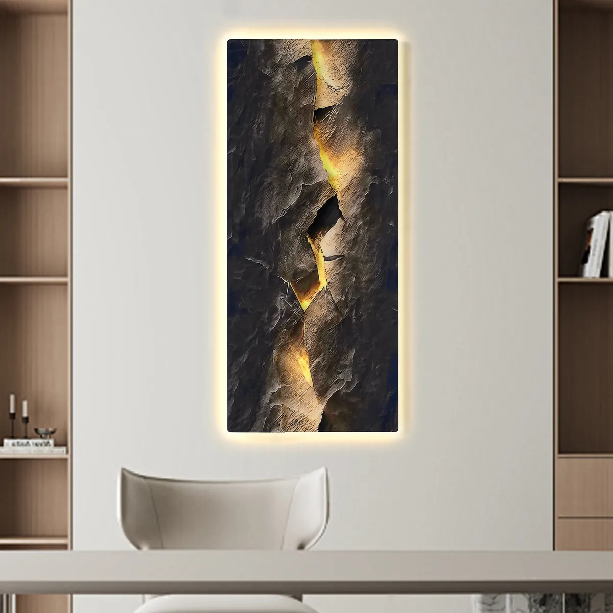 Extra-Large Modern LED Wall Art with Backlit Light Home Decor — USB Powered — image 3