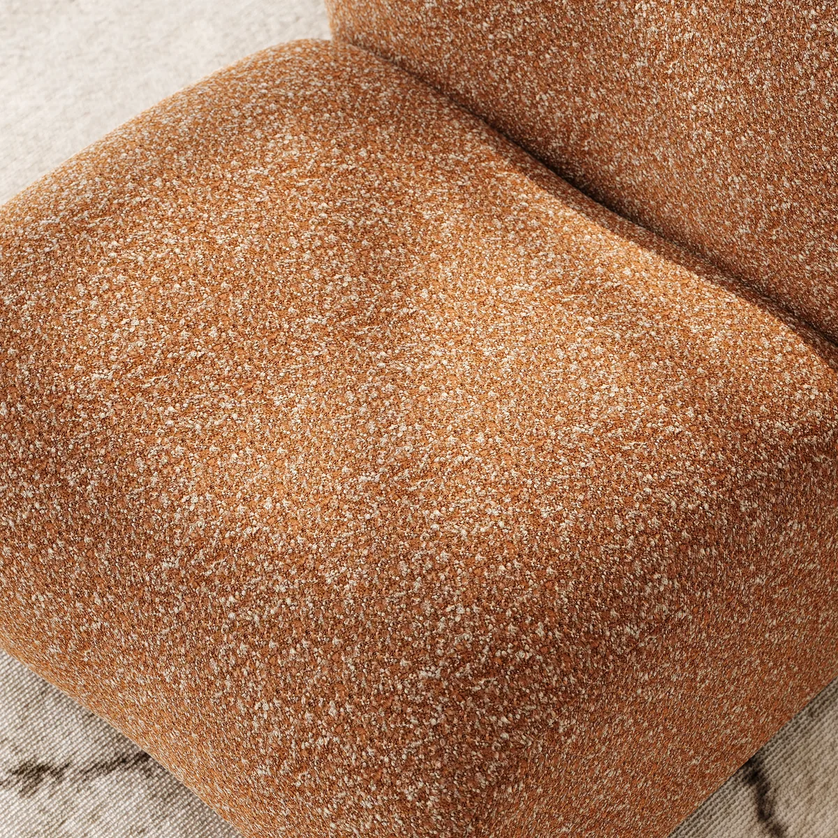 17" Performance Boucle Upholstered Curved Slipper Accent Chair — image 7