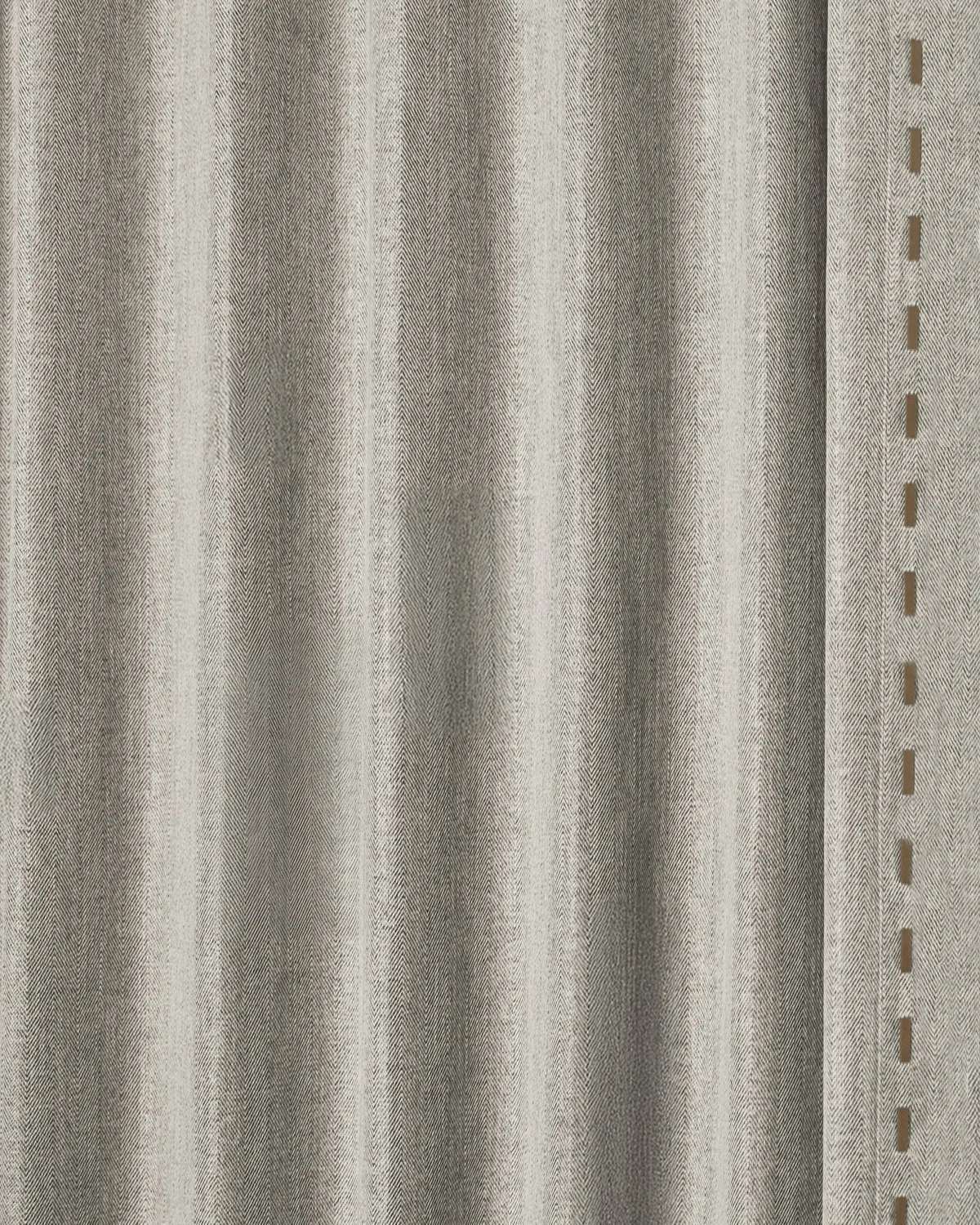 Cleo Textured Custom Curtain with Trim — image 2