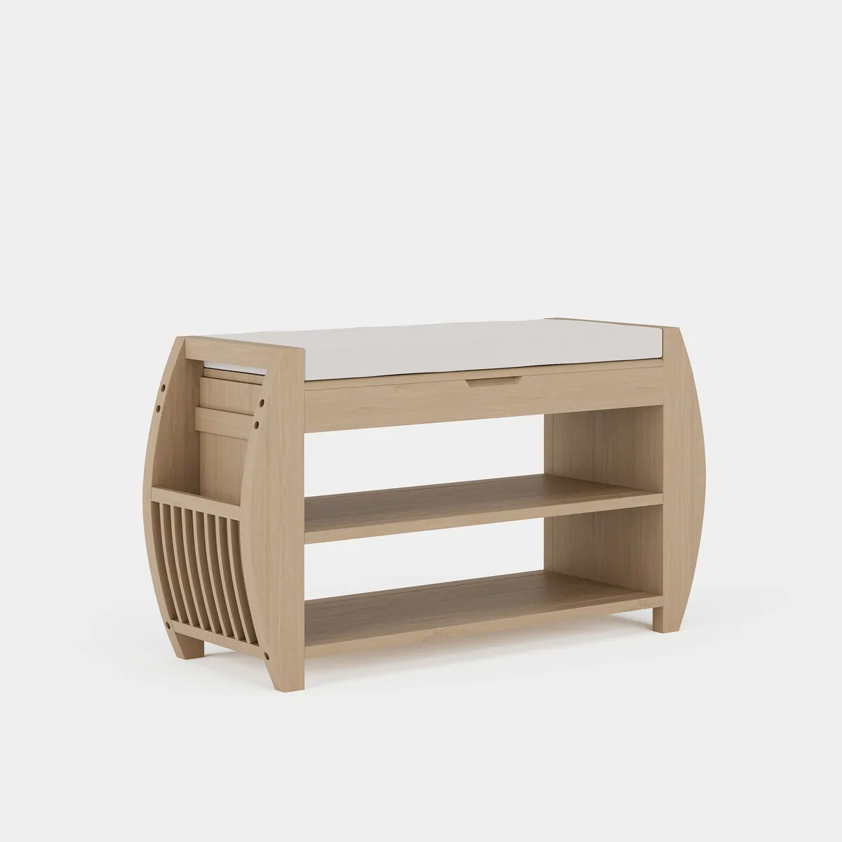 Shoe Storage Entryway Bench Wooden Shoe Rack in Brown (32.3'') — image 28