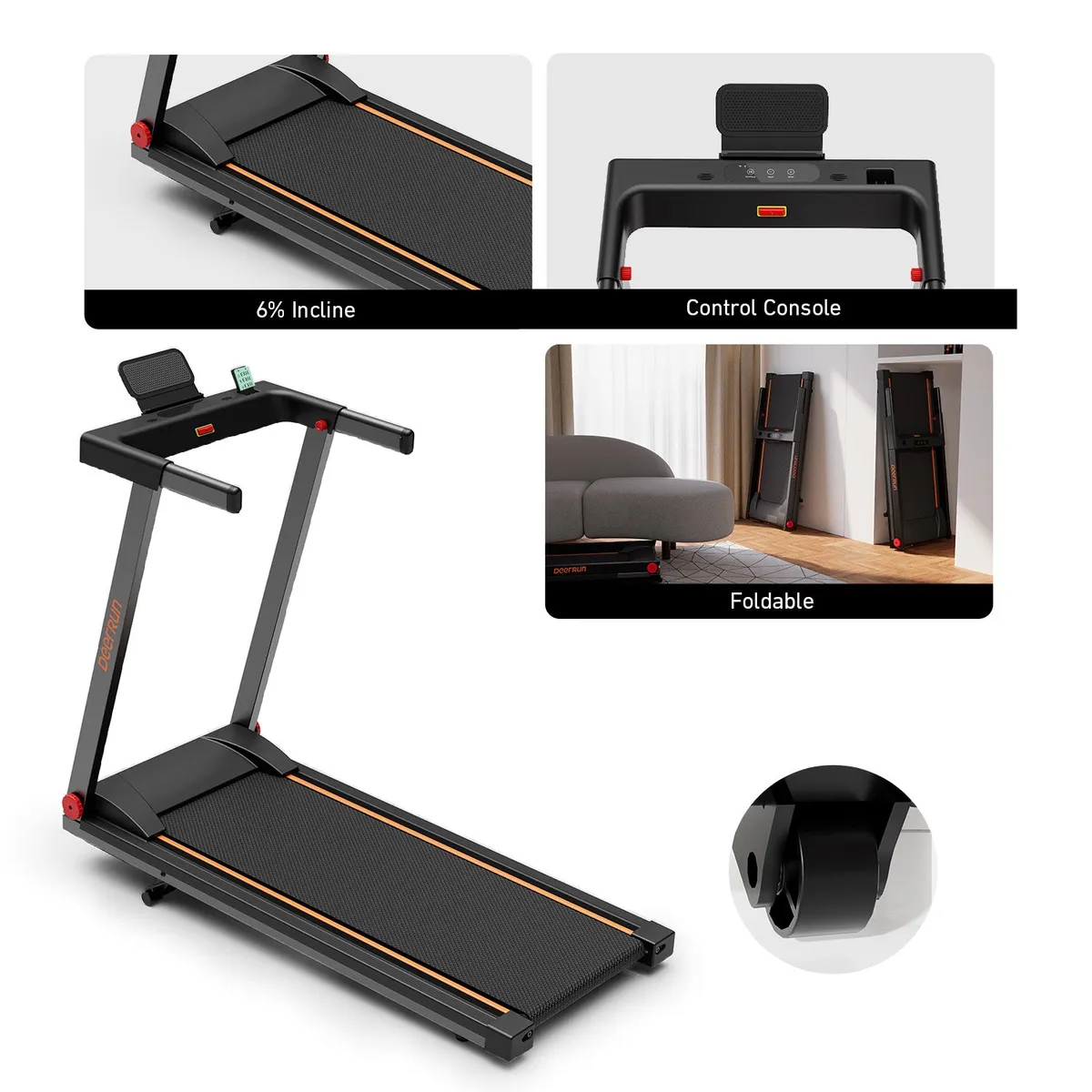All-New 2026 A1 Pro Move+ Smart Foldable Treadmill with 6% Incline & NFC | 350Lbs, 10mph — image 3