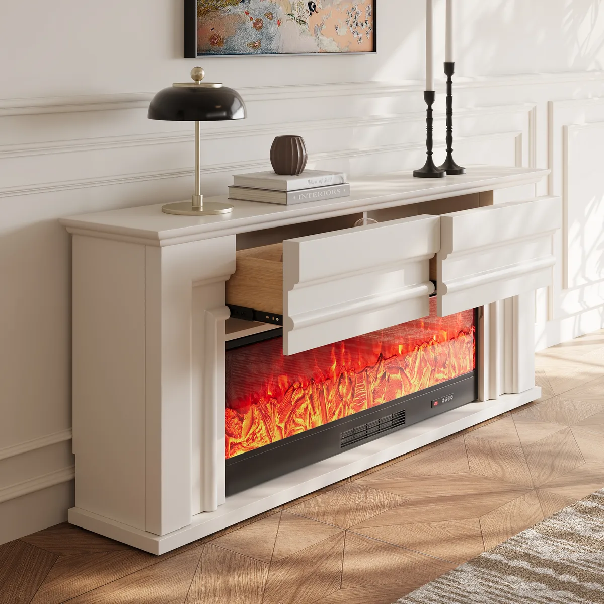 60" Electric Fireplace TV Stand with Remote Control — image 4