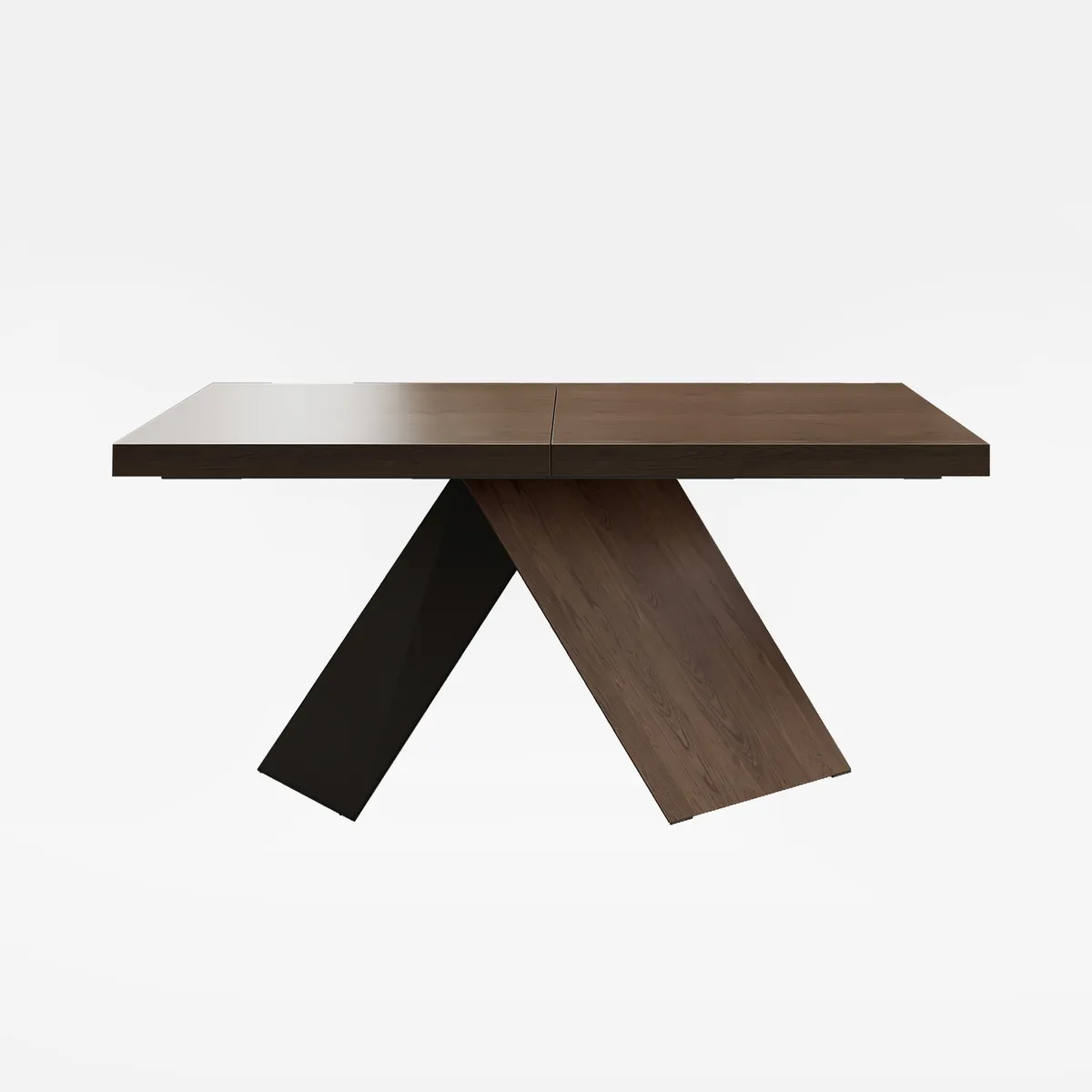 Dining Table Set 64"-79" Rectangle Extendable Dining Table & 4 Archic Japandi Rattan Dining Chairs — image 13