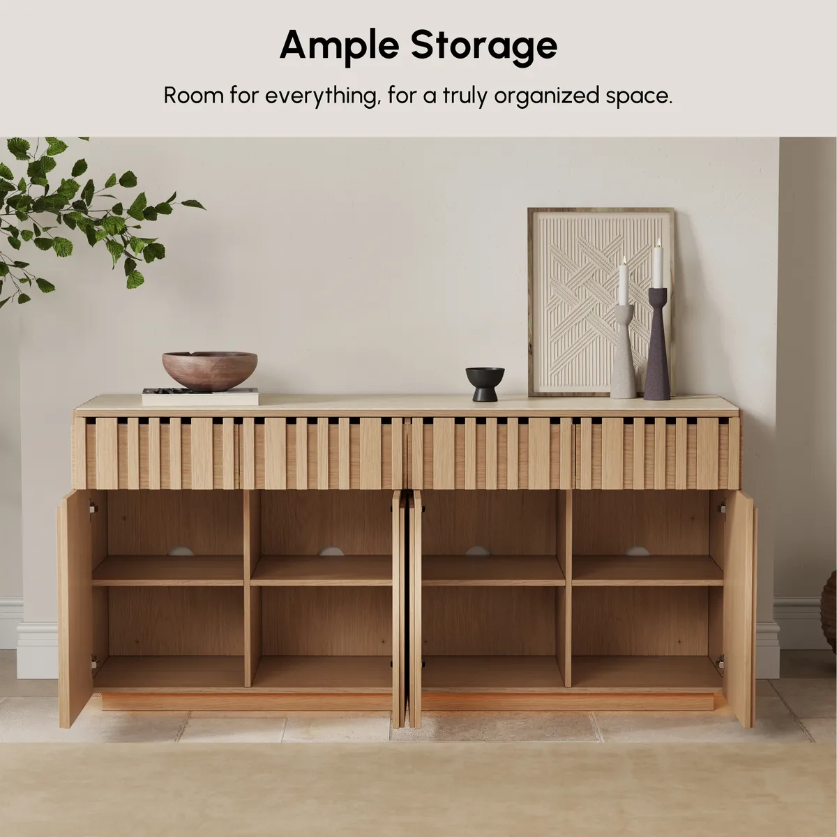 Aura 65" Ash Wood Slatted — image 19