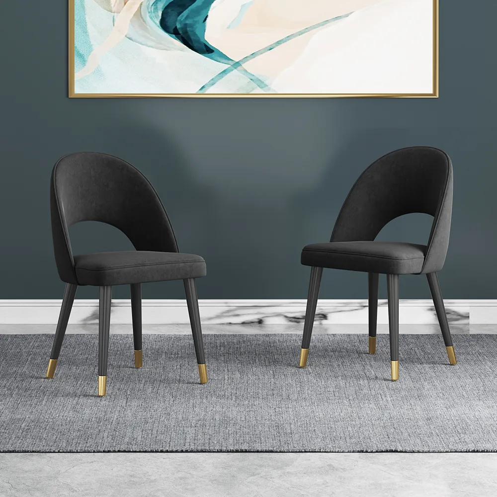 4-Pieces Modern Dining Chairs Cotton and Linen Upholstery — image 13