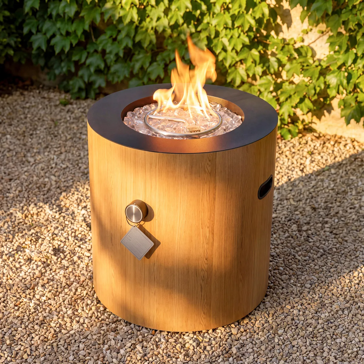 Tevara Outdoor Dark Gray Aluminum Smokeless Fire Pit Side Table — image 4