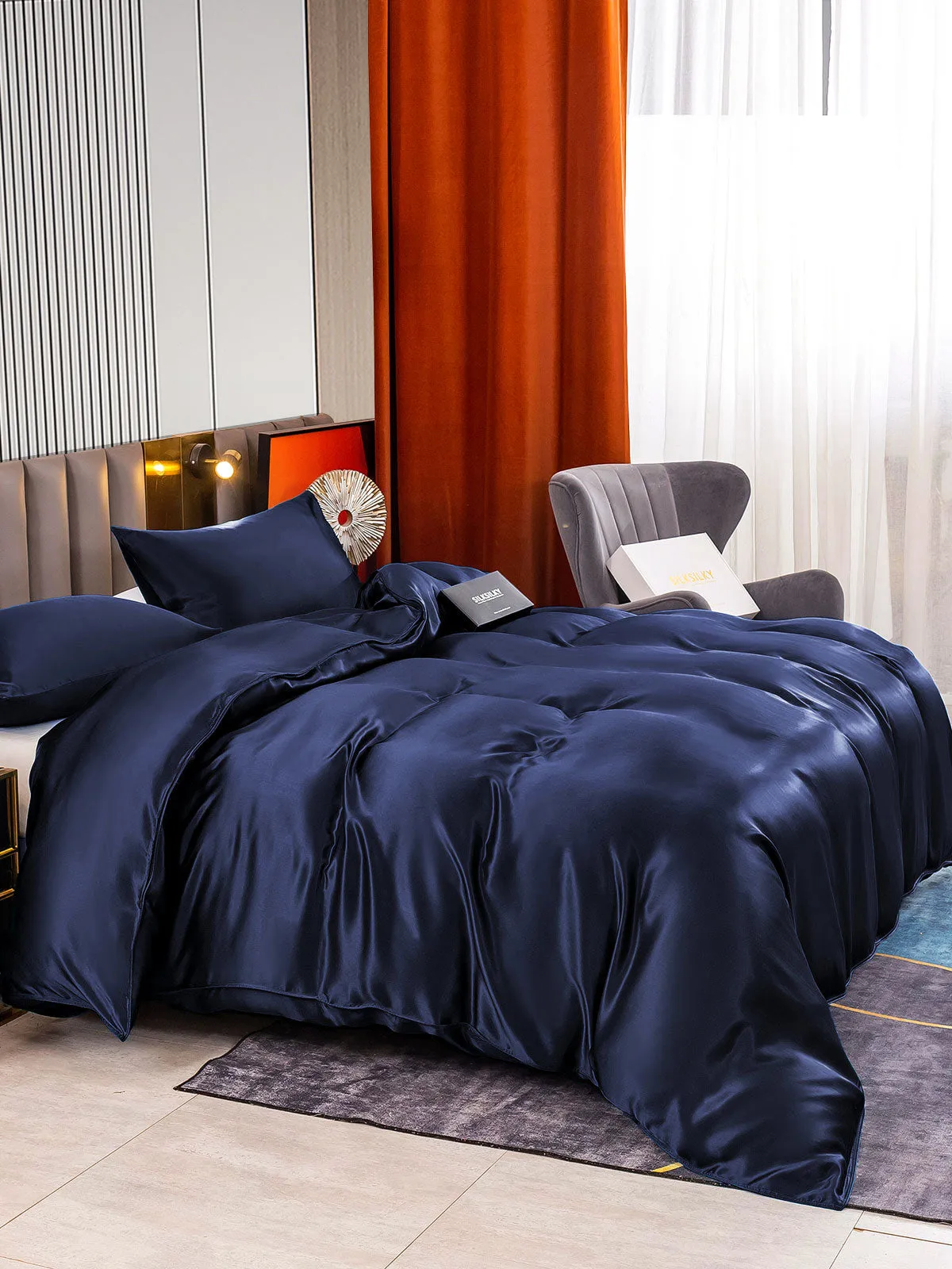 22Momme 3Pcs Silk Set Duvet Cover+2x Pillowcases — image 3