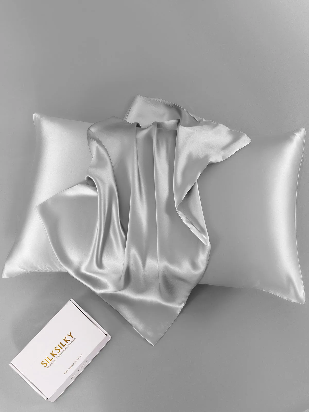 19Momme 100% Mulberry Silk Pillowcase - Hidden Zipper — image 5
