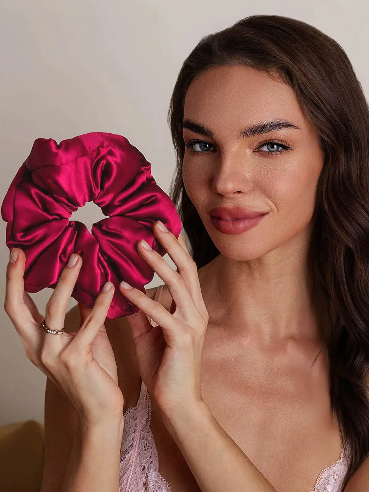 100% Mulberry Silk Soft Oversized Hair Scrunchie