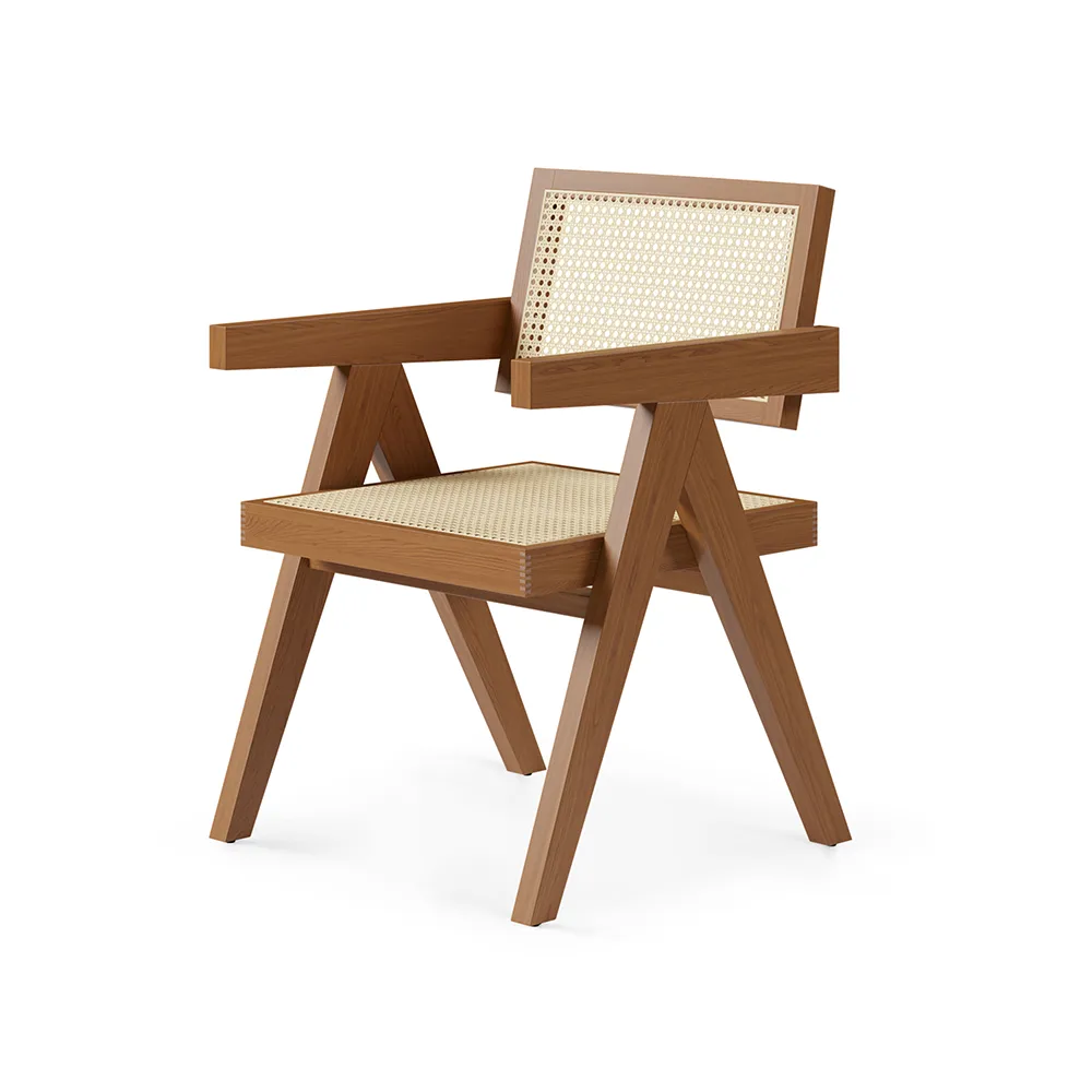 Archic Rattan Dining Chairs with Solid Wood Frame Japandi — image 8