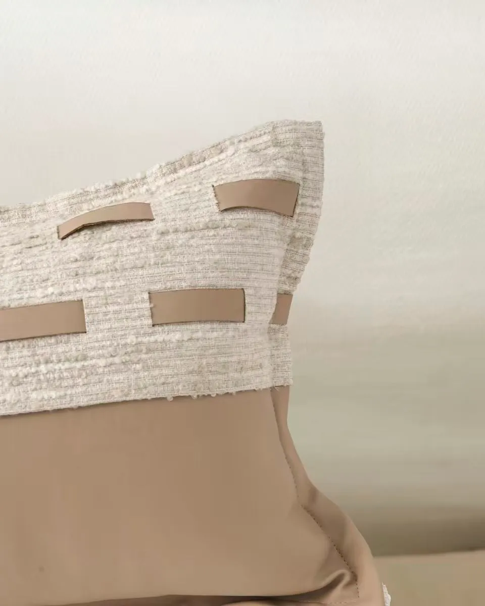 Juliette Textured Faux Leather Throw Pillowcase — image 6
