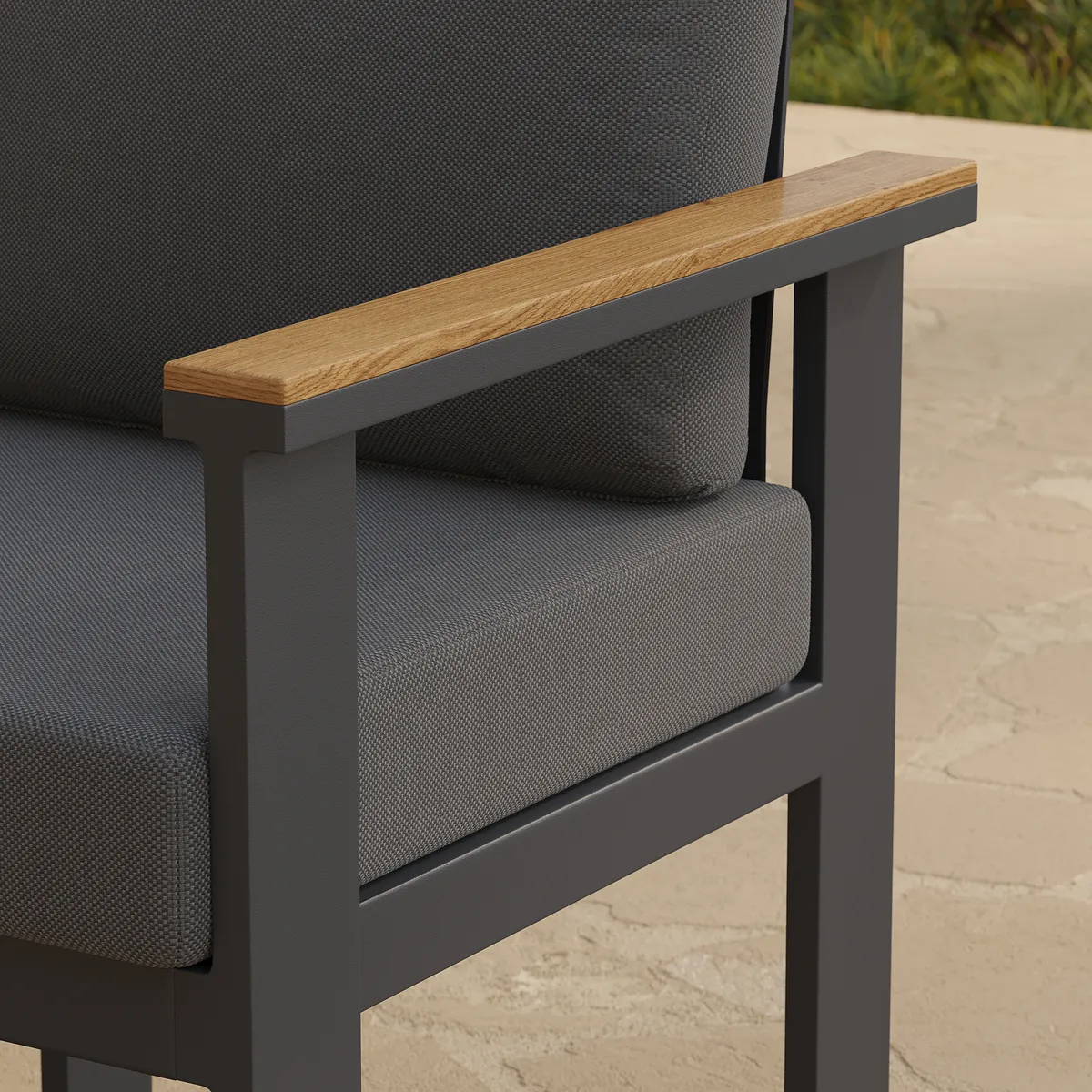 Tevara Outdoor Teak & Aluminum Dining Chairs — image 5