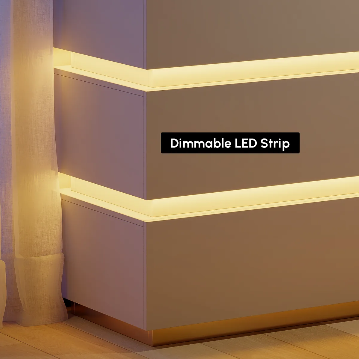 Lumio 47" LED 6-Drawer Dresser with Charging Station — image 9