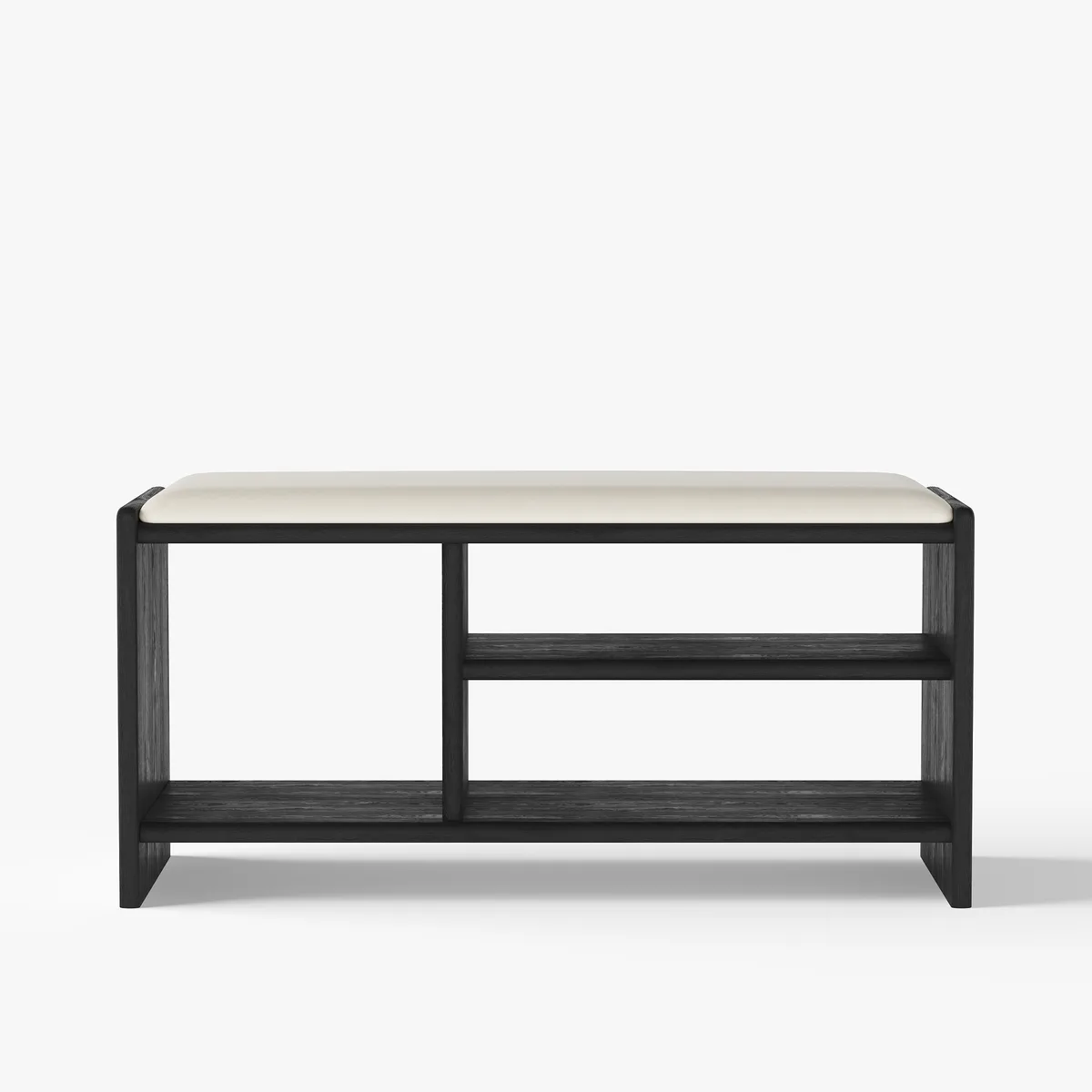 Modern Leather Upholstered Entryway Bench Shoe Storage — image 10