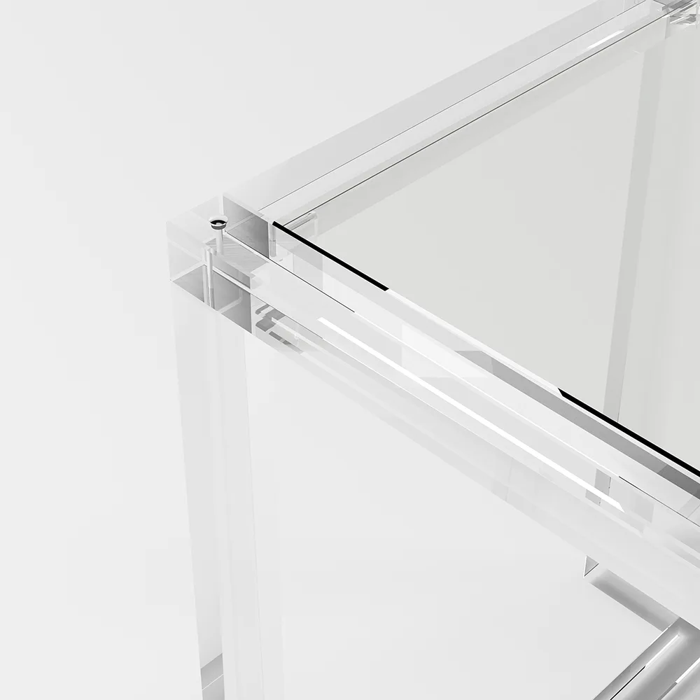 Savea 47.2" Modern Clear Tempered Glass Straight Desk — image 10