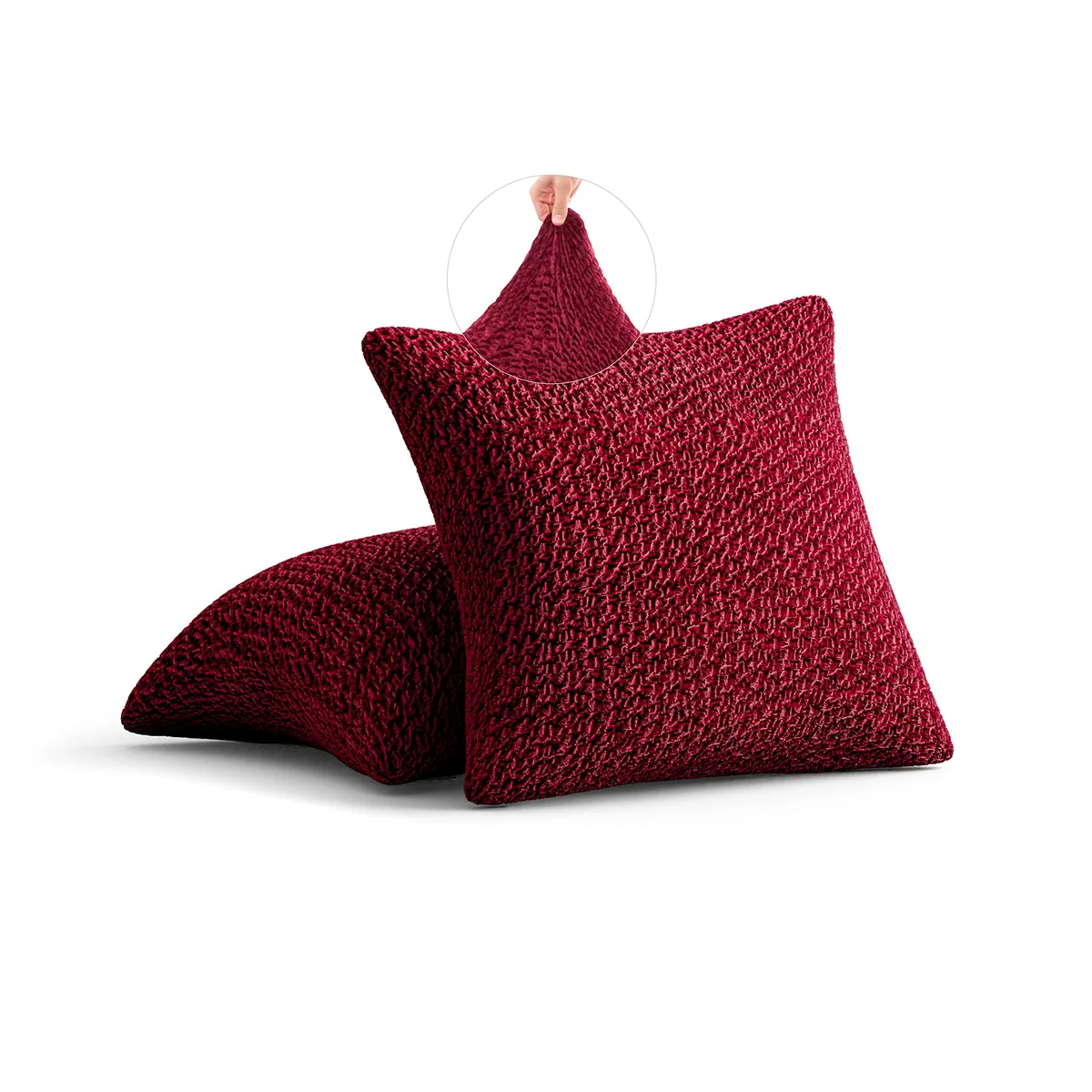 Pillow Slipcovers - 1-Piece Furniture Protector - Form Fit, Machine Washable -VelvetCollection — image 7