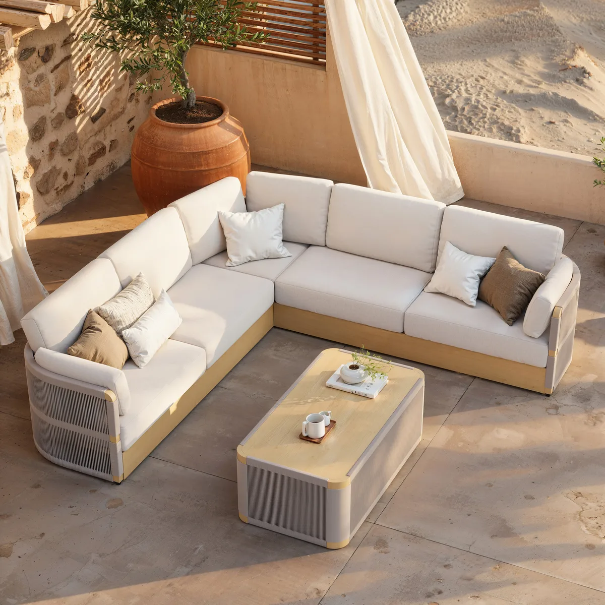 600D 2-Pieces Polyester Weatherproof Outdoor Patio Furniture Set Covers — image 2