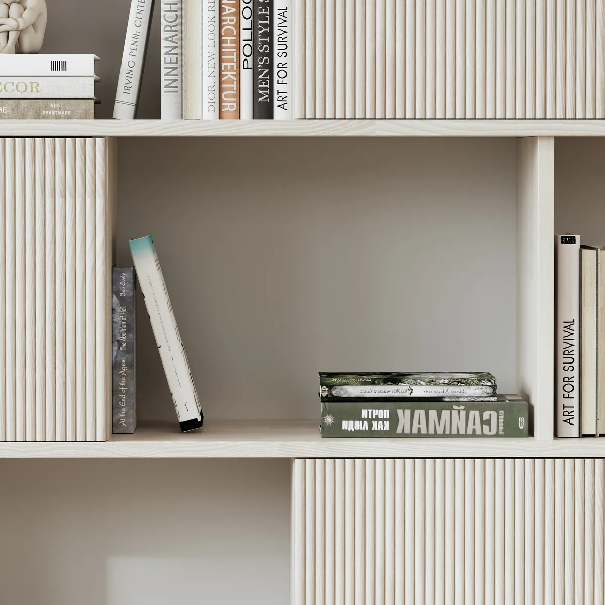 5-Shelf Walnut Bookshelf Etagere Tall Bookcase for Home & Office (72.8" High) — image 18