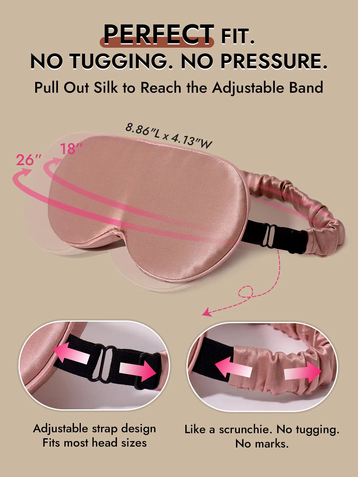 22 Momme 100% Mulberry Silk 3D Sleep Mask With Upgraded Nose Wings — image 4