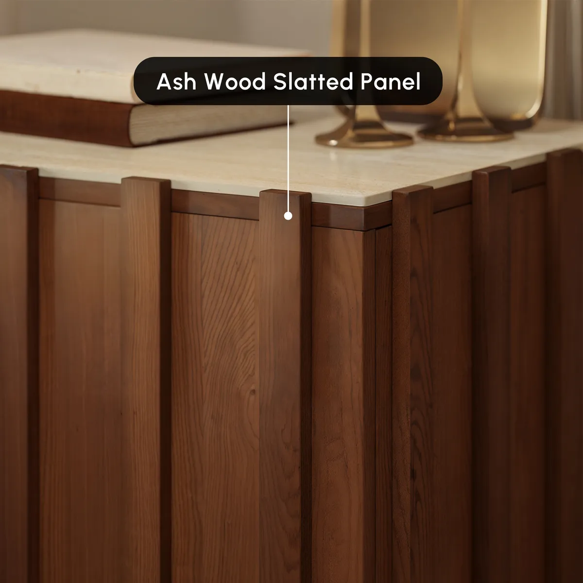 Aura Natural Ash Wood Led Nightstand with Charging Station — image 10