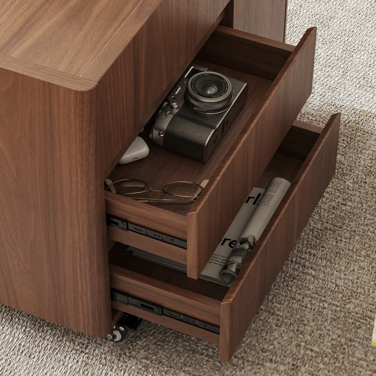 49.2" Lift-Top Extendable Coffee Table with Drawers & Storage Multifunction Table — image 8