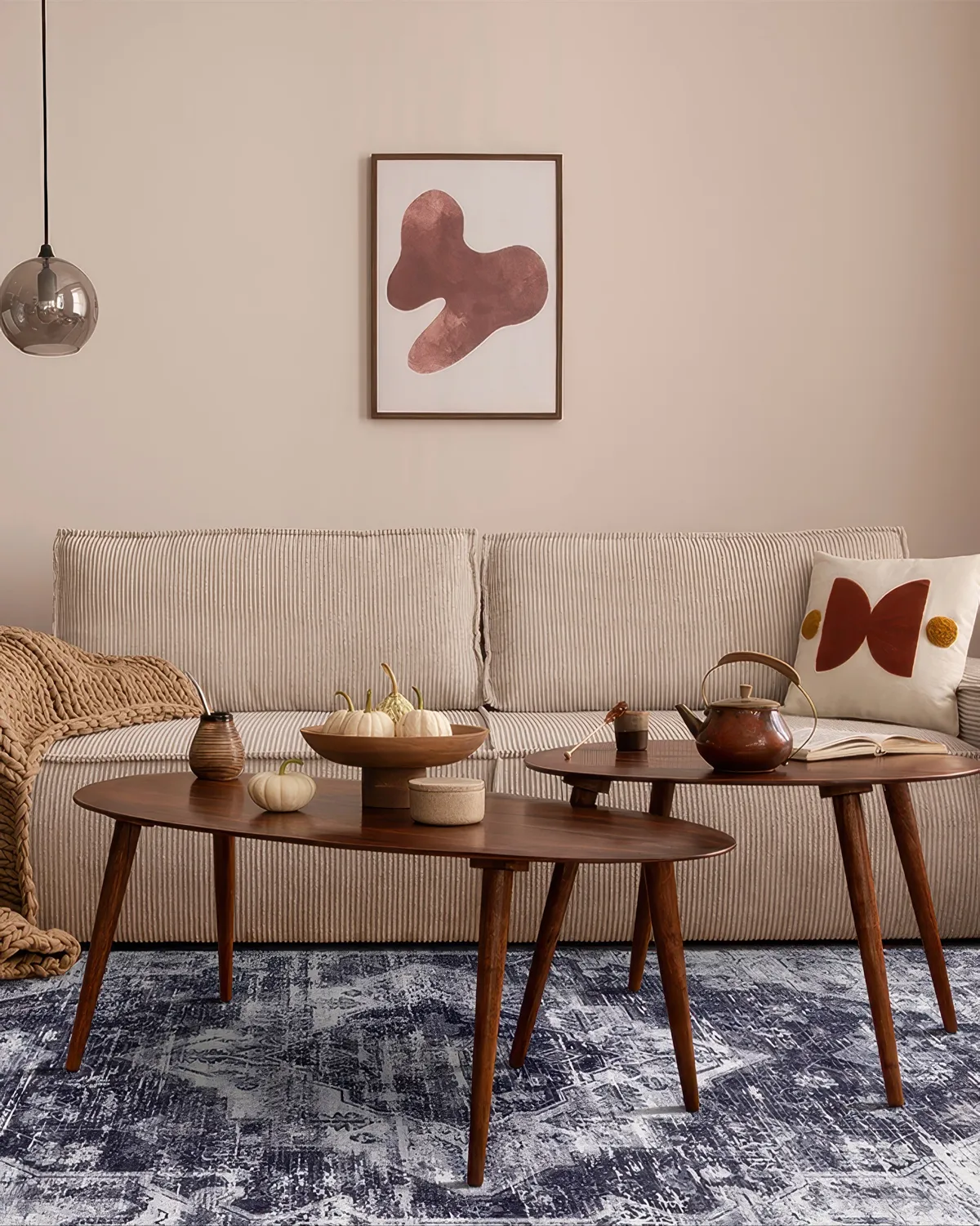 Diana's Garden Denim Blue Washable Area Rug — image 9